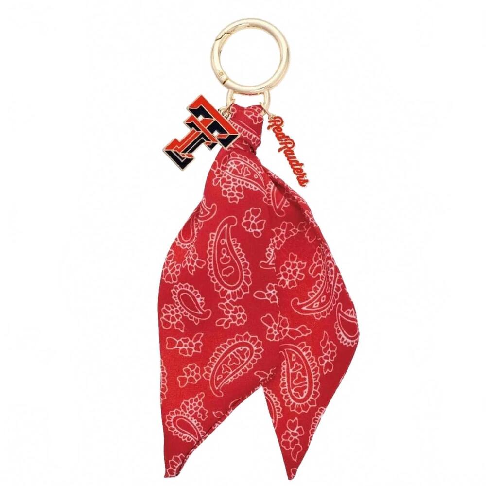 NEW CANVAS STYLE women's texas tech raiders bandana bag charm in red